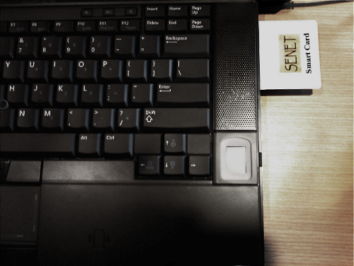 Laptop with Senet Smart Card